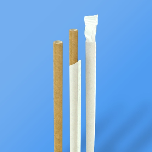 (기간한정 특가) (종이빨대)개별포장-크라프트 일자 7/25cm (3,000개)