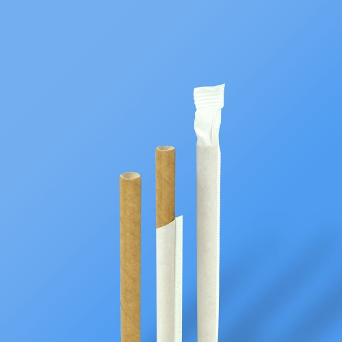 (기간한정 특가) (종이빨대)개별포장-크라프트 일자 7/21cm (3,000개)