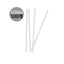 소분500개 스트로우 벌크포장 일자 빨대 투명 7x250mm 500개입 1봉