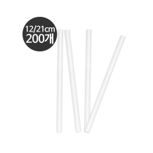 소분200개 스트로우 벌크포장 버블티 빨대 투명 12x210mm 200개입 1봉