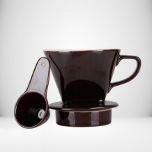 (홈아트) 도자기 드리퍼(1X2)-브라운