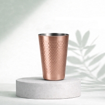(홈아트) 이중진공 (벌집)스텐컵350ml-로즈골드