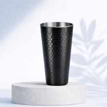 (홈아트)이중 진공텀블러 벌집스텐컵 430ml-블랙