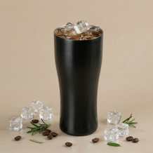 (홈아트)이중 진공텀블러 라인스텐컵 420ml-블랙