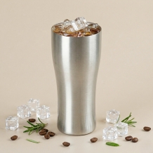 (홈아트) 이중 진공텀블러 라인스텐컵 420ml_실버