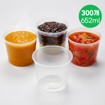 다용도 PP 배달용기 B25 652ml 300개입 1박스