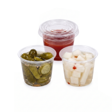 (소스용기세트) 118ml (4온스) PET컵+뚜껑 (1000개/1박스)