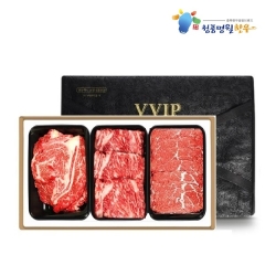 [청풍명월한우] 무항생제 1+등급이상 한우 프리미엄 1호 선물세트 총1.2kg(냉장/등심400g,채끝400g,불고기400g)