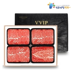 [청풍명월한우] 무항생제 1+등급 한우 선물세트 VIP6호 총1.6kg(냉장/불고기1.2kg,국거리400g)
