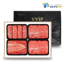 [청풍명월한우] 무항생제 1+등급 한우 선물세트 VIP5호 1.6kg(냉장/불고기800g,국거리400g,산적400g)