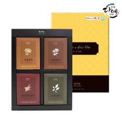[다예] 고급티 꽃잎차 4종 선물세트(민들레,옥수수수염,국화꽃,녹차) 쇼핑백 동봉