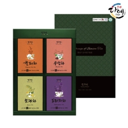 [다예] 고급티 차 환절기 시즌티 차 4종 선물세트(도라지,귤피,우엉,모과) 쇼핑백 동봉
