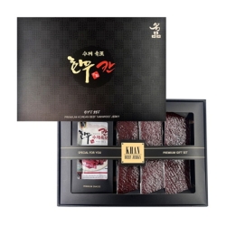 [칸] 수제 한우육포 선물세트 210g (30g*1팩+60g*3팩)_쇼핑백