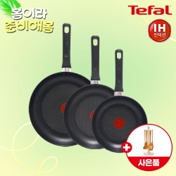 [봄맞이새단장] [테팔] 인덕션 델리커시 프라이팬 22+24+28cm+(증정) 더이지 실리콘 조리도구 7P 세트