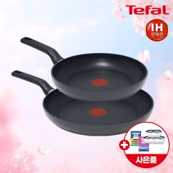 [테팔] 인덕션 델리커시 티타늄 프라이팬 24cm+28cm+(증정) 셀룰로오스 코팅팬 전용 스펀지(수세미) 2P+보관용기 5개
