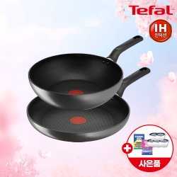 [테팔] 인덕션 델리커시 티타늄 프라이팬 28cm+멀티팬 28cm+(증정) 셀룰로오스 코팅팬 전용 스펀지(수세미) 2P+보관용기 5개