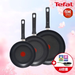 [테팔] 인덕션 델리커시 티타늄 프라이팬 22cm+24cm+28cm+(증정) 셀룰로오스 코팅팬 전용 스펀지(수세미) 2P+ 프레쉬업 웍팬 24cm