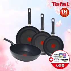 [테팔] 인덕션 델리커시 티타늄 프라이팬 22cm+24cm+28cm+멀티팬 28cm+(증정) 셀룰로오스 코팅팬 전용 스펀지(수세미) 2P+ 보관용기 275ml 10개+프레쉬업 웍팬 24cm