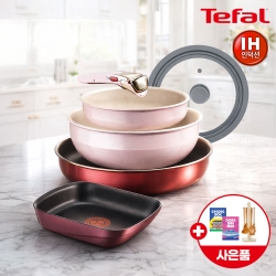 [테팔] 인덕션 매직핸즈 세레니티 3P+데일리쉐프 프라이팬 28cm+사각에그팬 IH 15x20cm+죠르노펠리체 유리뚜껑S+(증정) 셀룰로오스 스펀지(수세미) 2P+더이지 실리콘 조리도구 7P