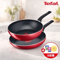 [테팔] 메이드 인 프랑스 G6 인덕션 스타트앤쿡 프라이팬 28cm+궁중팬 28cm+(증정) 셀룰로오스 코팅팬 전용 스펀지(수세미) 2P+실리콘 인덕션보호메트