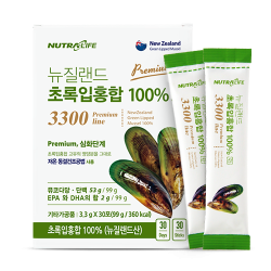 뉴트라라이프 뉴질랜드 초록입홍합 100%환 프리미엄 3300 1박스 (1개월분)
