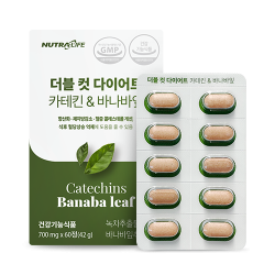 뉴트라라이프 더블 컷 다이어트 카테킨n바나바잎 60정 1박스 (1개월분)