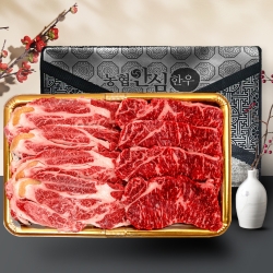 [남도청년] 농협안심한우선물세트 1등급 1kg (등심600g+채끝400g)