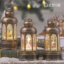 생활더봄 크리스마스 오르골 무드등 LED 랜턴 스노우볼 산타 트리 루돌프 빈티지 장식