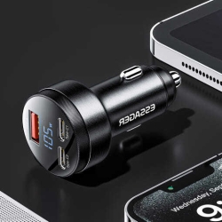 ESSAGER 105W 디스플레이 3포트 차량용 시거잭 PD PPS C포트 초고속 충전기