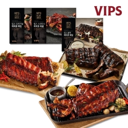 <선물세트포장>[VIPS]프리미엄 홈파티 실속디시 2호 (오리지널바베큐폭립450g, 스파이시바베큐폭립, 블랙바베큐폭립)