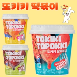 [또키키] 상온보관 쌀 떡볶이 컵 떡볶이 전자레인지 3분 완성 3종 택1(오리지널,로제,짜장)