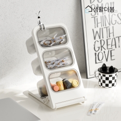 생활더봄 투명 다층 캡슐커피 티백 수납함 커피캡슐 보관함 홈카페 탕비실 정리함