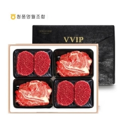 [청풍명월한우]무항생제 1+등급이상 한우 프리미엄 10호 선물세트 총1.6kg(냉장/등심800g,안심800g)