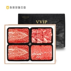 [청풍명월한우]무항생제 1+등급이상 한우 채끝스페셜 VIP3호 선물세트 총1.6kg(냉장/채끝400g,불고기800g,국거리400g)