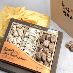 [추석특가]백화고 3종 세트(백화고 130g/슬라이스 90g/흑화고120g)