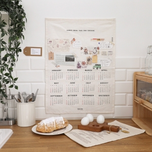 1컷 55X69cm 린넨코튼 캘린더커트지 데일리캘린더 2024