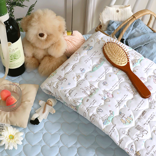 누빔원단 러블리무드 순면 20수 하트누빔 하우스덕