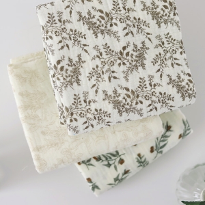 내추럴 포레스트 이중 요루 거즈 코튼 원단 3종