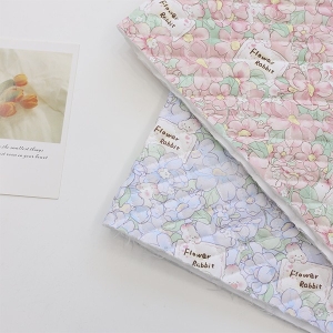 대폭 4온스 마름모 누빔원단 꽃과 아기토끼 2종 Z2032