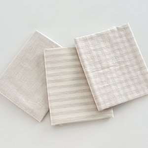 패키지원단 1/2마 패키지 멜란지 선염 워싱 연베이지 3종