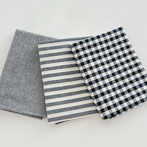 패키지원단 1/2마 패키지 멜란지 선염 워싱 블랙 3종