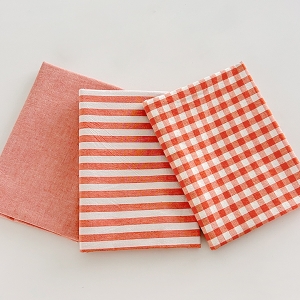 패키지원단 1/2마 패키지 멜란지 선염 워싱 주황 3종