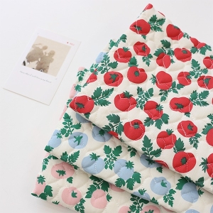 대폭 4온스 미니하트 누빔원단 토마토 나라 Z2037