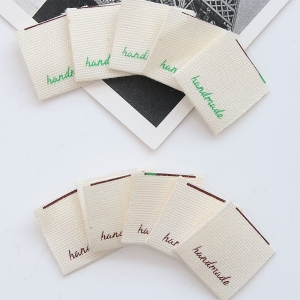10개) 면끼움라벨 핸드메이드 투톤 필기체 Z1453