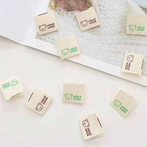 10개 끼움라벨 핸드메이드 양면 곰돌이 Z2041