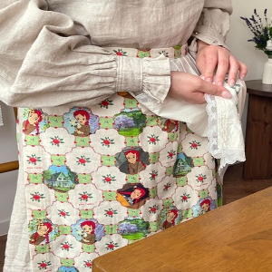 36-631 빨간머리앤 원단12 코튼린넨 애플트리_그린