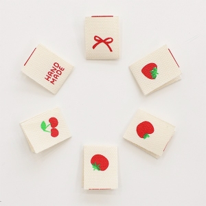 10개) 끼움라벨 핸드메이드 리본 과일 5종 Z2061