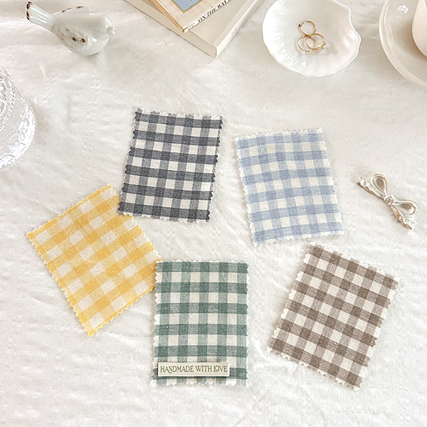 면30수 멜란 선염 워싱 원단 소프트 코티지 체크 5종