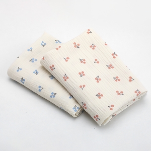 대폭 요루 이중거즈 원단 체리버찌 2종