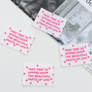 4개 면라벨 형광핑크 레터링 타임 Z2078